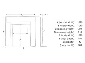 Woodford Portuguese Limestone Harlech Fireplace Surround