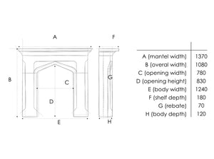 Woodford Portuguese Limestone Cotswold Fireplace Surround