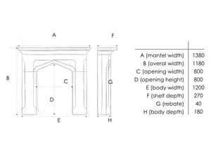 Woodford Portuguese Limestone Chester Fireplace Surround