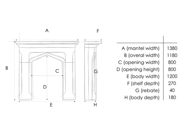 Woodford Portuguese Limestone Chester Fireplace Surround