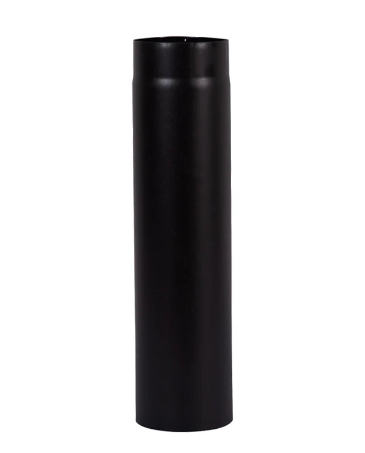 Matt Black Straight Stove Pipe, 5” Inch | Carron