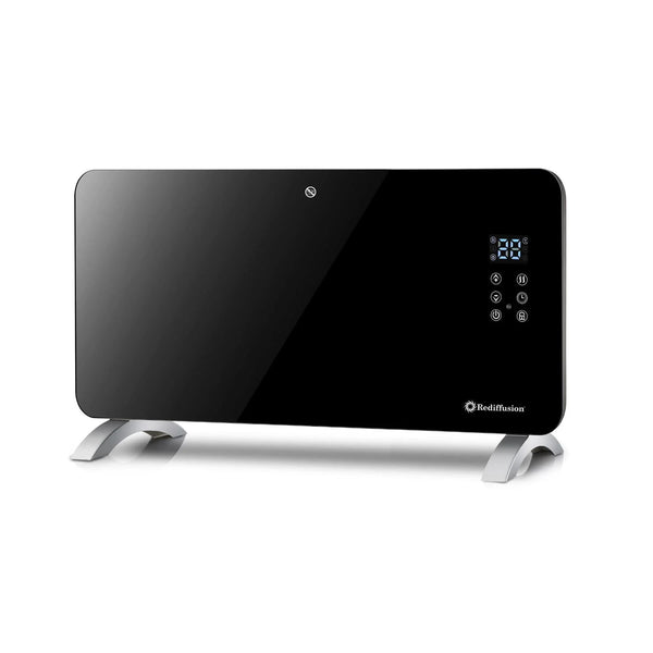 Rediffusion Smart Glass Panel Heater 1500W, Black