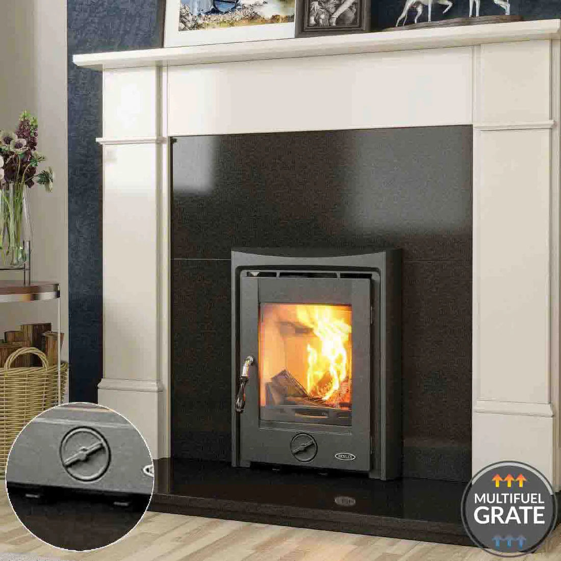 Henley Stoves, Muckross 4.6kW Multi-Fuel Inset Stove