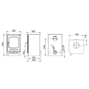 Henley Stoves, Sherwood 5kW Multi-Fuel (Eco)