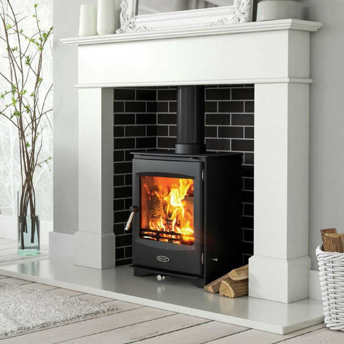 Cylinder 5kW Pedestal Wood Burning Stove | Cool Heat Solution