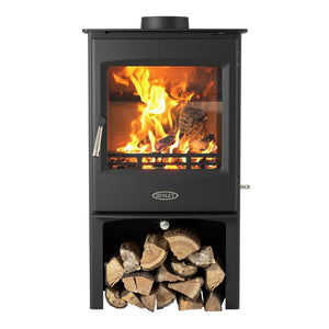 Cylinder 5kW Pedestal Wood Burning Stove | Cool Heat Solution