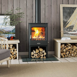 Cylinder 5kW Pedestal Wood Burning Stove | Cool Heat Solution