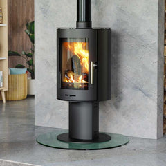 Cylinder 5kW Pedestal Wood Burning Stove | Cool Heat Solution