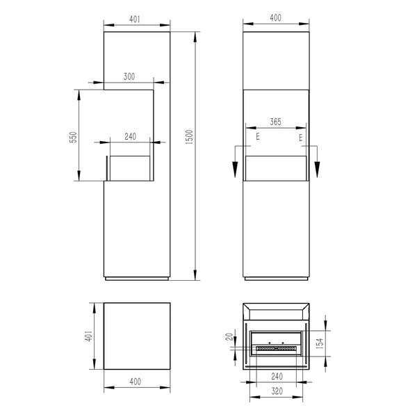Henley Stoves, Vienna Bioethanol Freestanding Stove