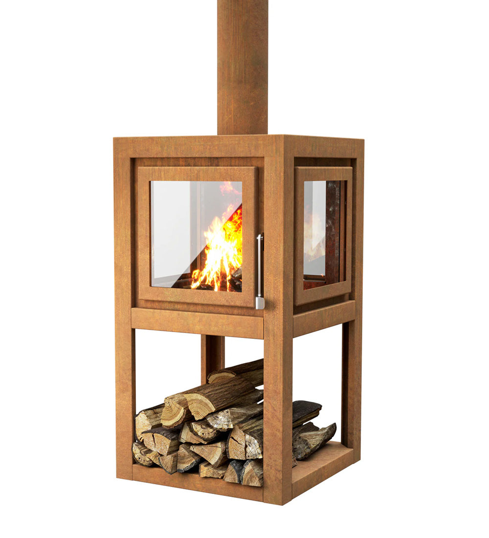 Henley Thor D12 | Outdoor Wood Stove with 360° Flame View