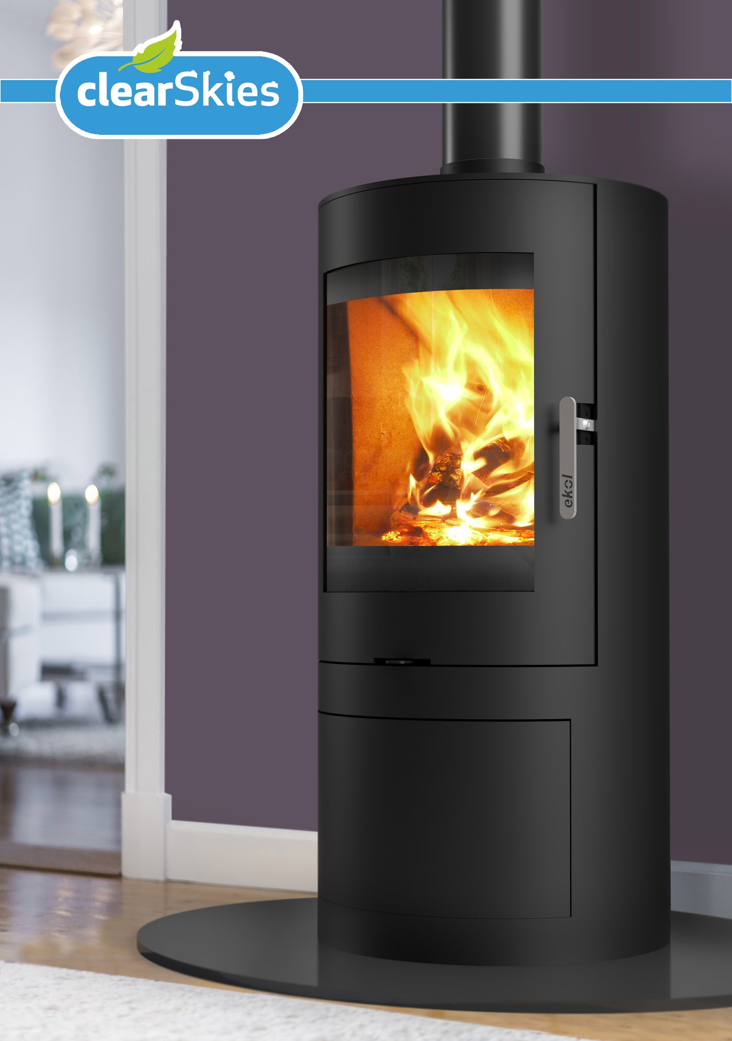 Ekol Linx Wood Burning Stove (with painted door option)