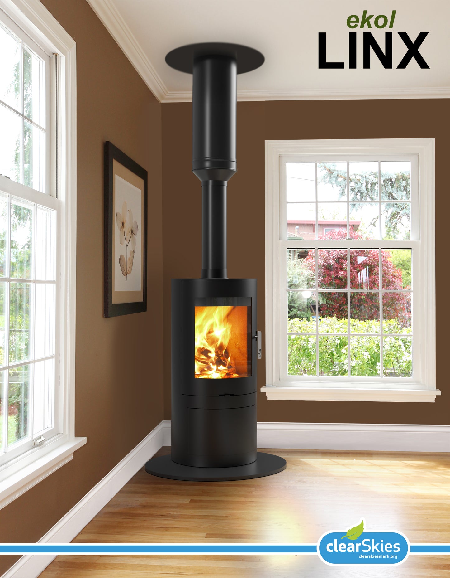 Ekol Linx Wood Burning Stove (with painted door option)