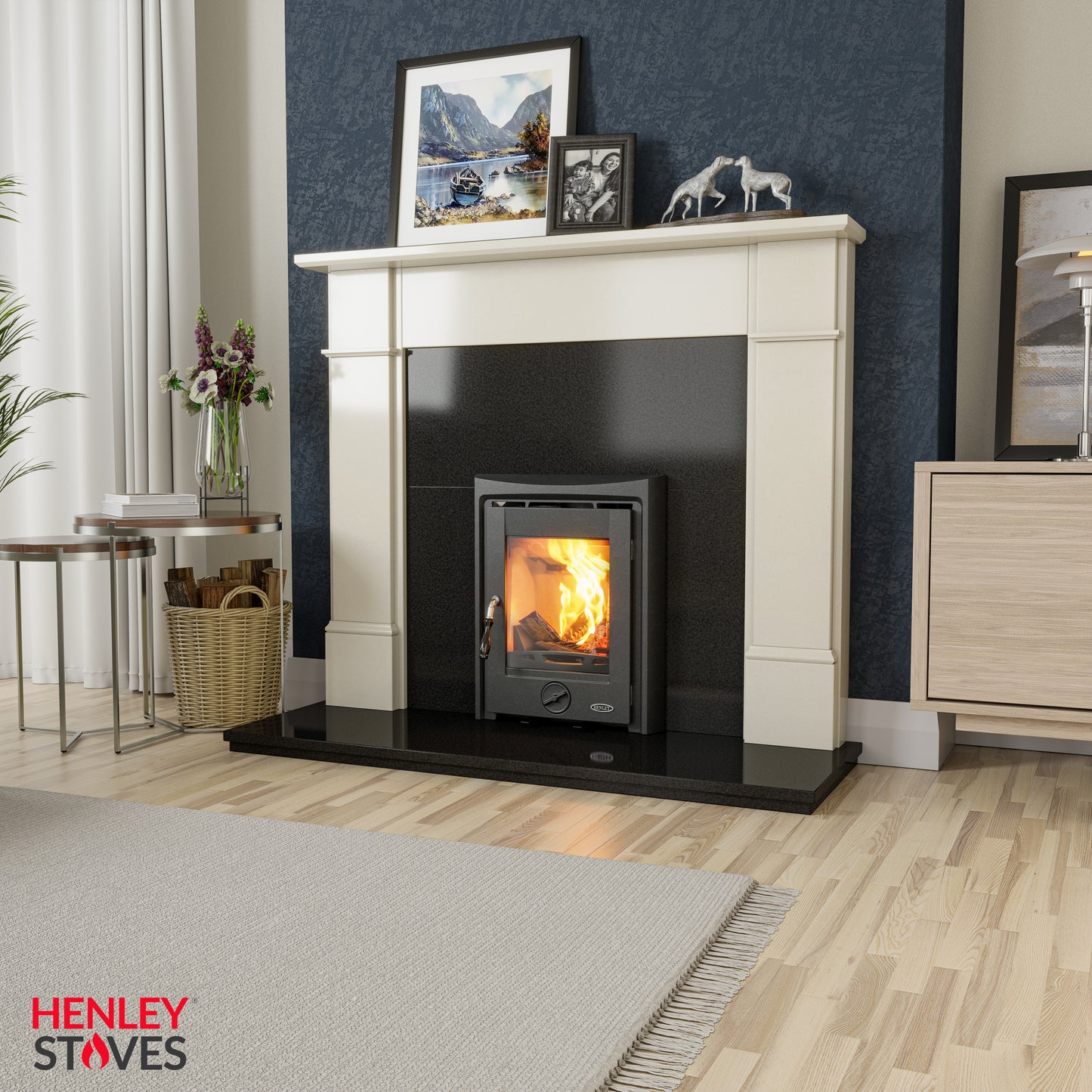 Henley Stoves, Muckross 4.6kW Multi-Fuel Inset Stove