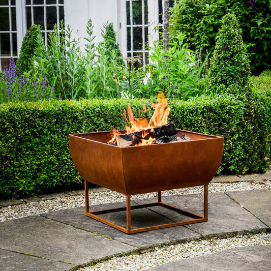 Ivyline, Outdoor Windermere Firebowl, Rust Iron