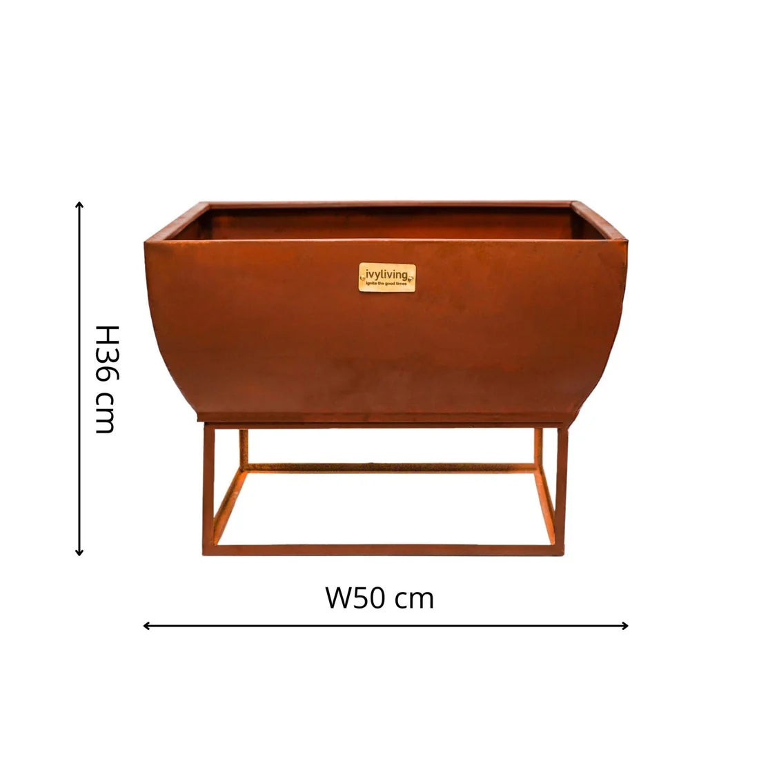 Ivyline, Outdoor Windermere Firebowl, Rust Iron