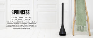 Princess 2-in-1 Smart Tower Fan Heater & Cooler