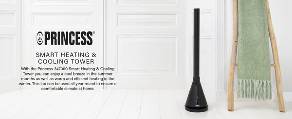 Princess 2-in-1 Smart Tower Fan Heater & Cooler