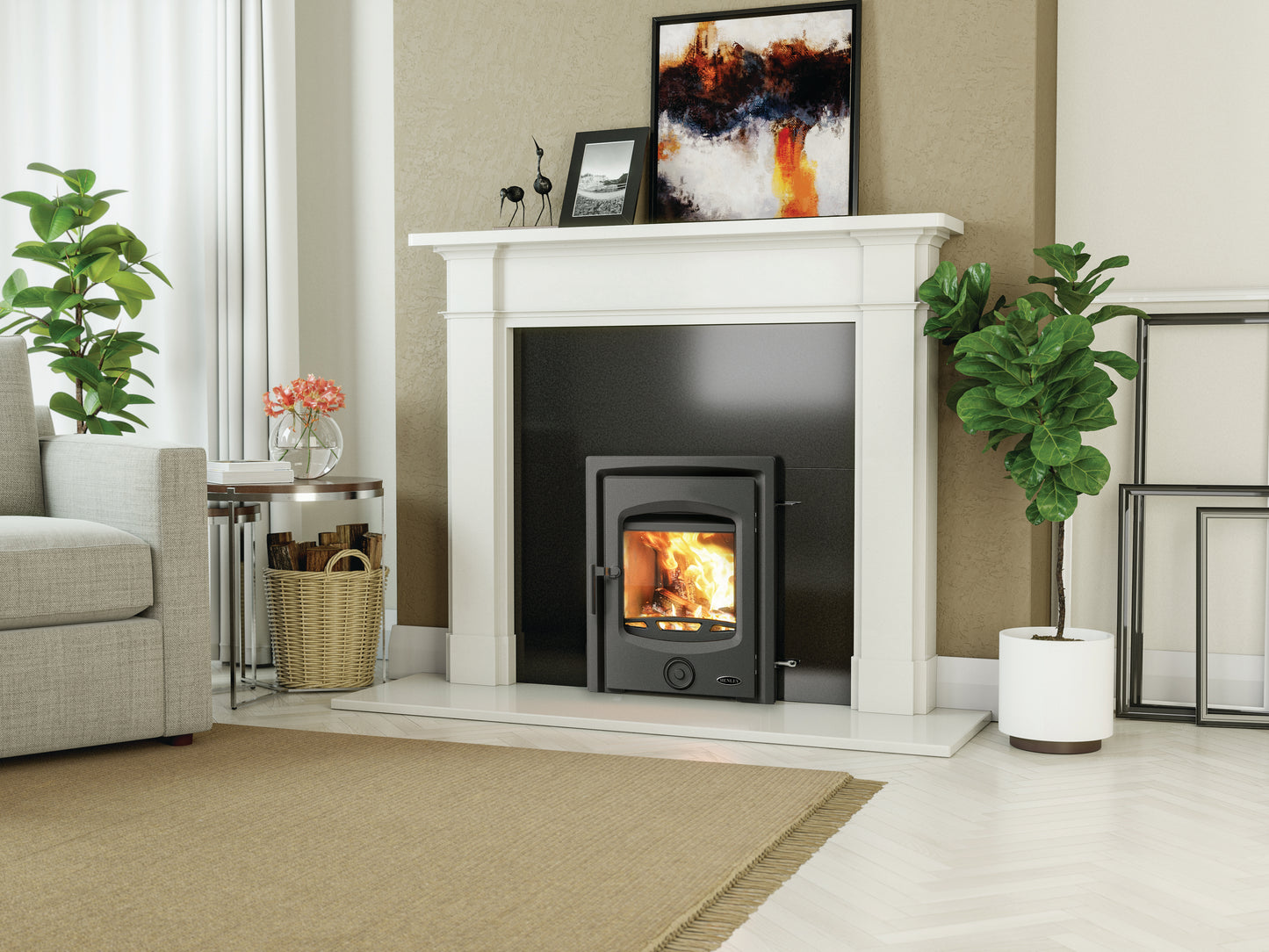 Henley Stoves, Rowan 6kW Multi-Fuel Inset Stove