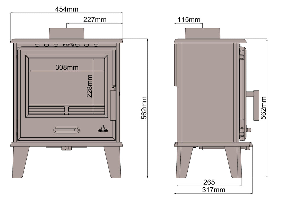 Saltfire Classic 5kW Stove | Compact Multi-Fuel Heater