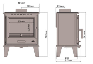 Saltfire Classic 5kW Stove | Compact Multi-Fuel Heater