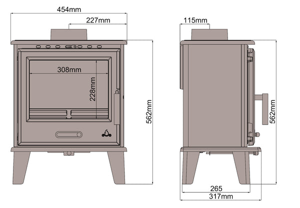 Saltfire Classic 5kW Stove | Compact Multi-Fuel Heater
