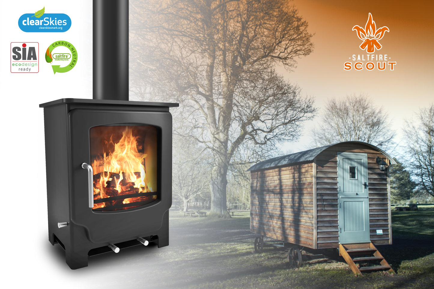 Saltfire Scout (with painted door option) Multi-Fuel Eco Design Stove