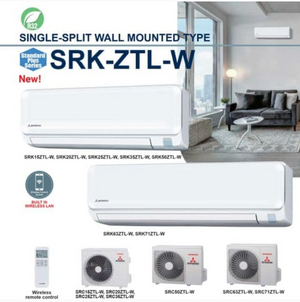 Mitsubishi Heavy Industries SRK20ZTL-W Wall Mount, Standard Plus Series with Wifi, 2.0kw Air Conditioning System