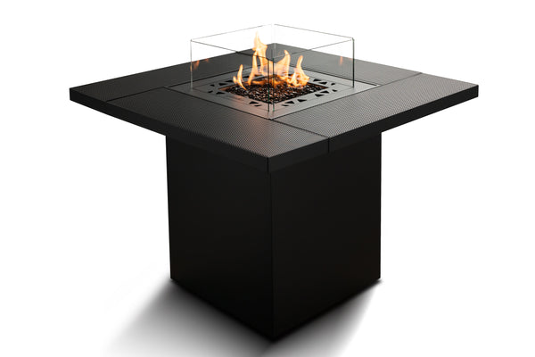 Planika Square Table Gas Fire Pit with Attachable Table