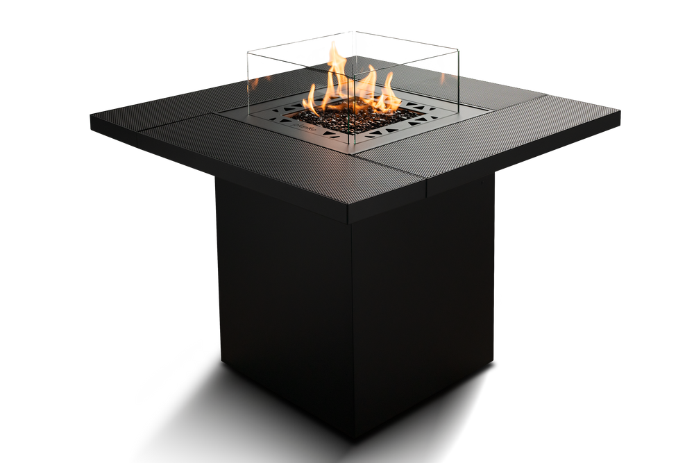 Planika Square Table Gas Fire Pit with Attachable Table
