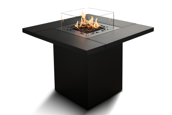 Planika Square Table Gas Fire Pit with Attachable Table