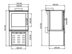 ACR Woodpecker WP4-LS, 4.3kW Wood Burning Stove