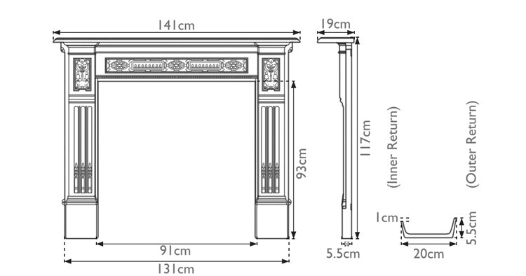 Albert Cast Iron Fireplace Surround | Carron