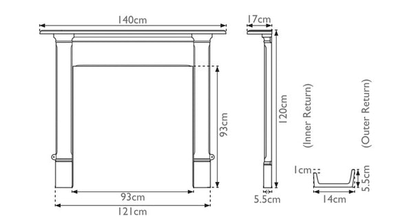 Alice Cast Iron Fireplace Surround | Carron