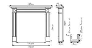 Derry Wooden Fireplace Surround | Carron