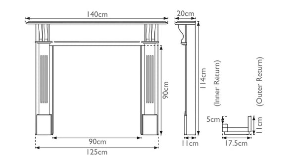 Earlswood Wooden Fireplace Surround | Carron