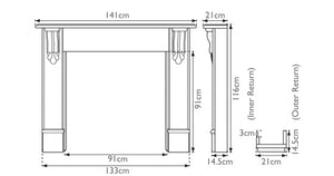 Edinburgh Corbel Wooden Fireplace Surround | Carron