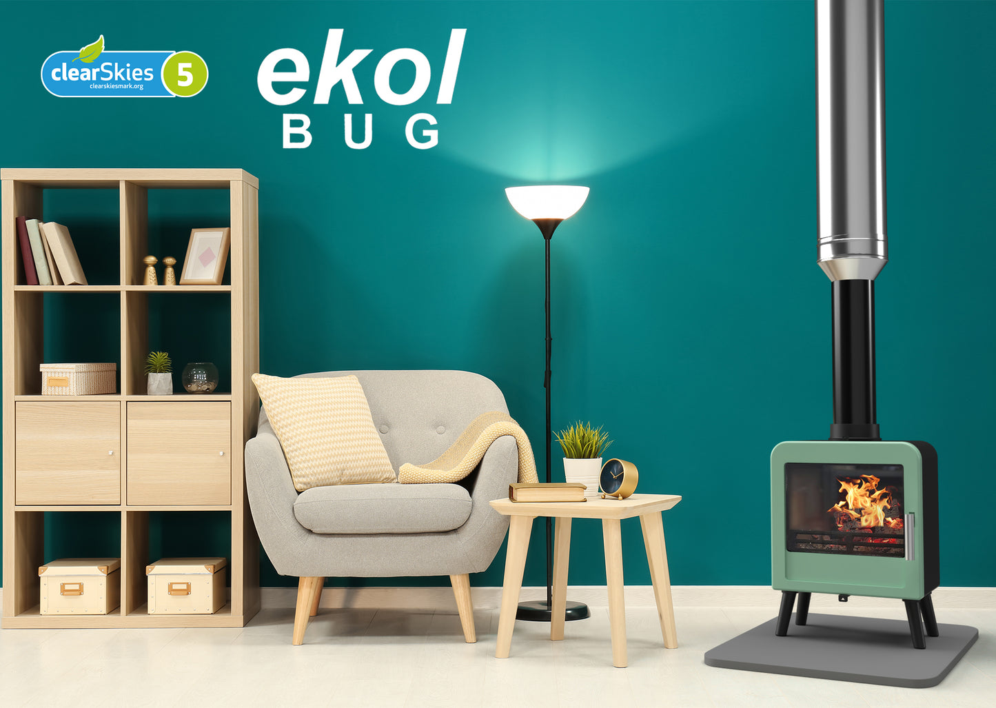 Ekol Bug (with painted door option)  Multi Fuel / Wood Burning Stove
