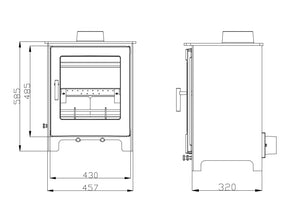 Woodford Lowry 5X Wood Burning / Multifuel Ecodesign Stove