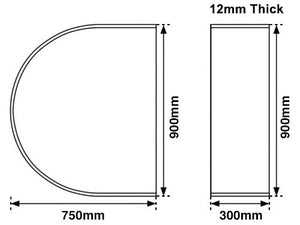 Glass Curved Curved Stove Hearth | Carron