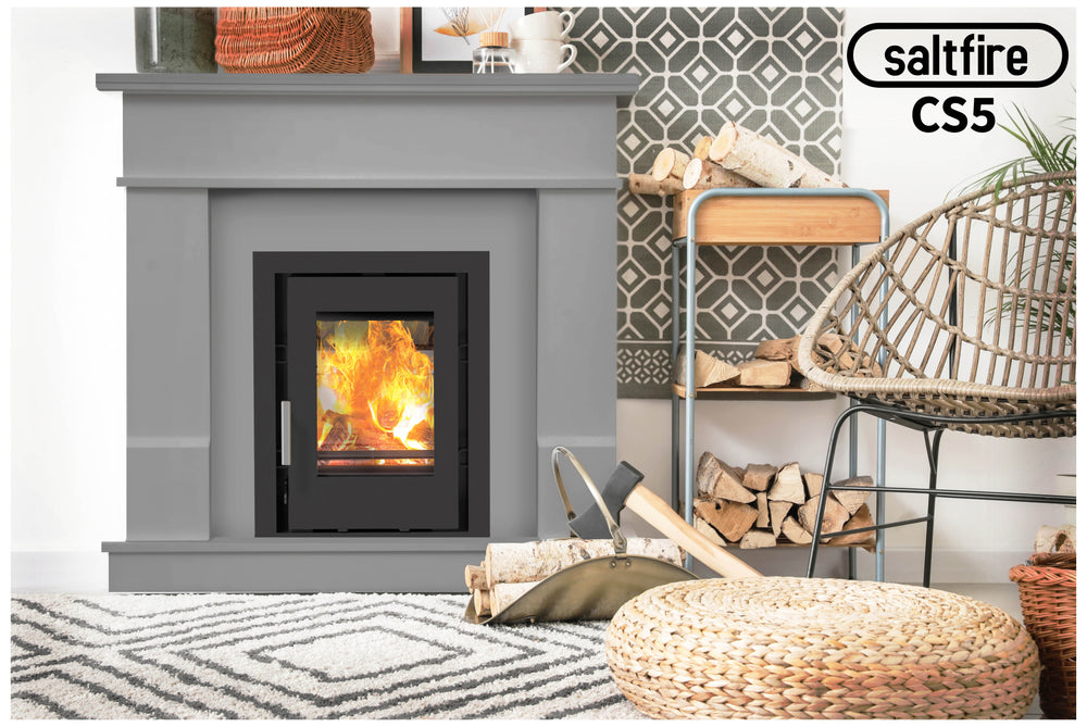 Saltfire CS5 Inset Stove | 5kW Multi-Fuel Fireplace Heater