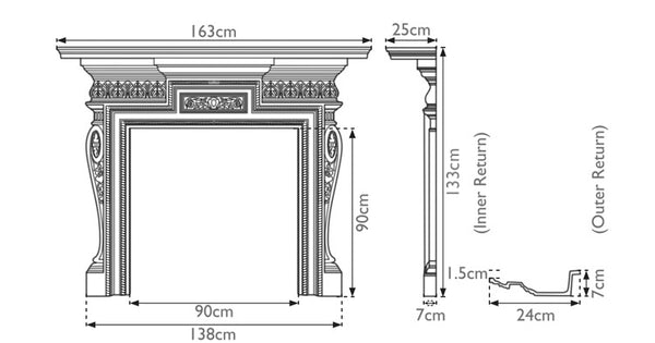 Knightsbridge Cast Iron Fireplace Surround | Carron