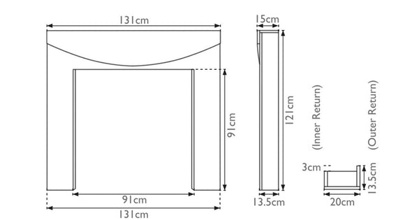 New Hampshire Wooden Fireplace Surround | Carron