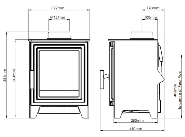 Woodford 4,7kW Pankhurst Natural Gas Stove