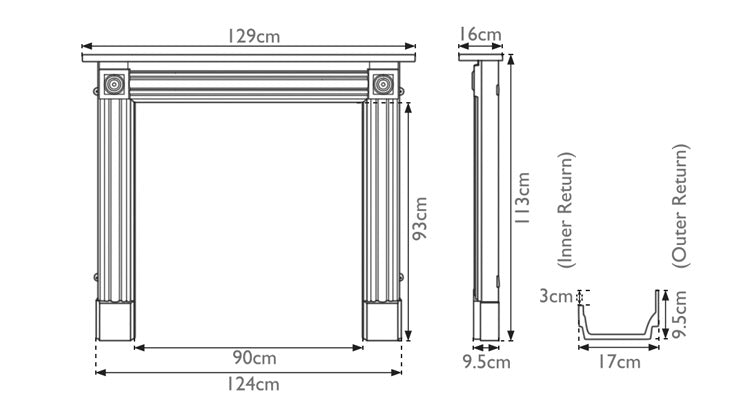 Regent Cast Iron Fireplace Surround | Carron