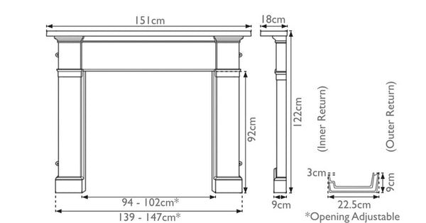 Somerset Cast Iron Fireplace Surround | Carron