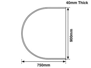 Travertine Curved Stove Hearth | Carron