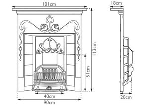The Valentine Cast Iron Combination Fireplace | Carron