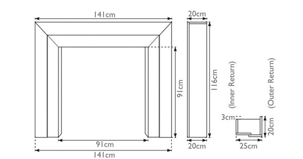 Vermont Wooden Fireplace Surround | Carron
