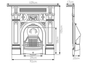 The Victorian Large Cast Iron Combination Fireplace | Carron