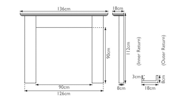 Wexford Wooden Fireplace Surround | Carron